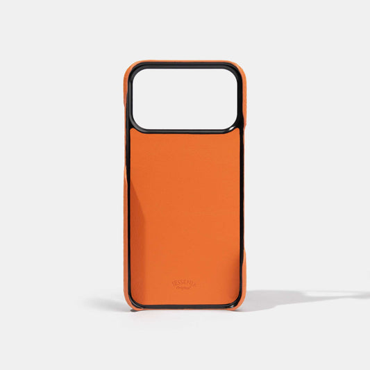 Orange Epsom Calf Phone Case for iPhone 17 Pro Max Inside