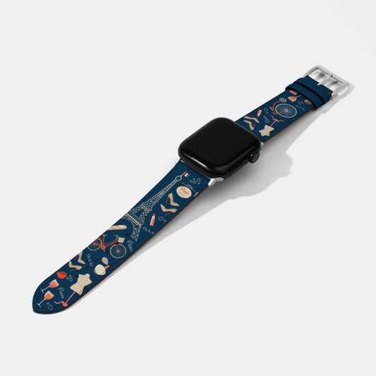 Paris City Leather Watch Strap | Apple Watch
