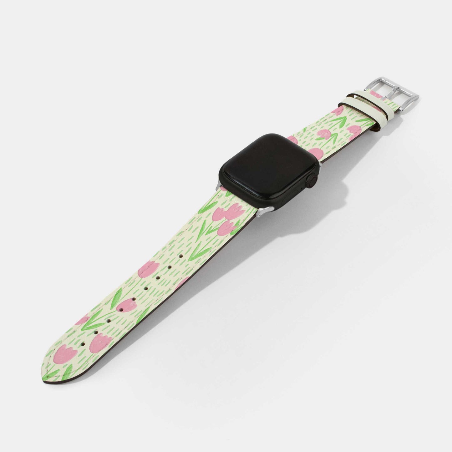 Apple Watch 錶帶 - 粉紅色鬱金香皮