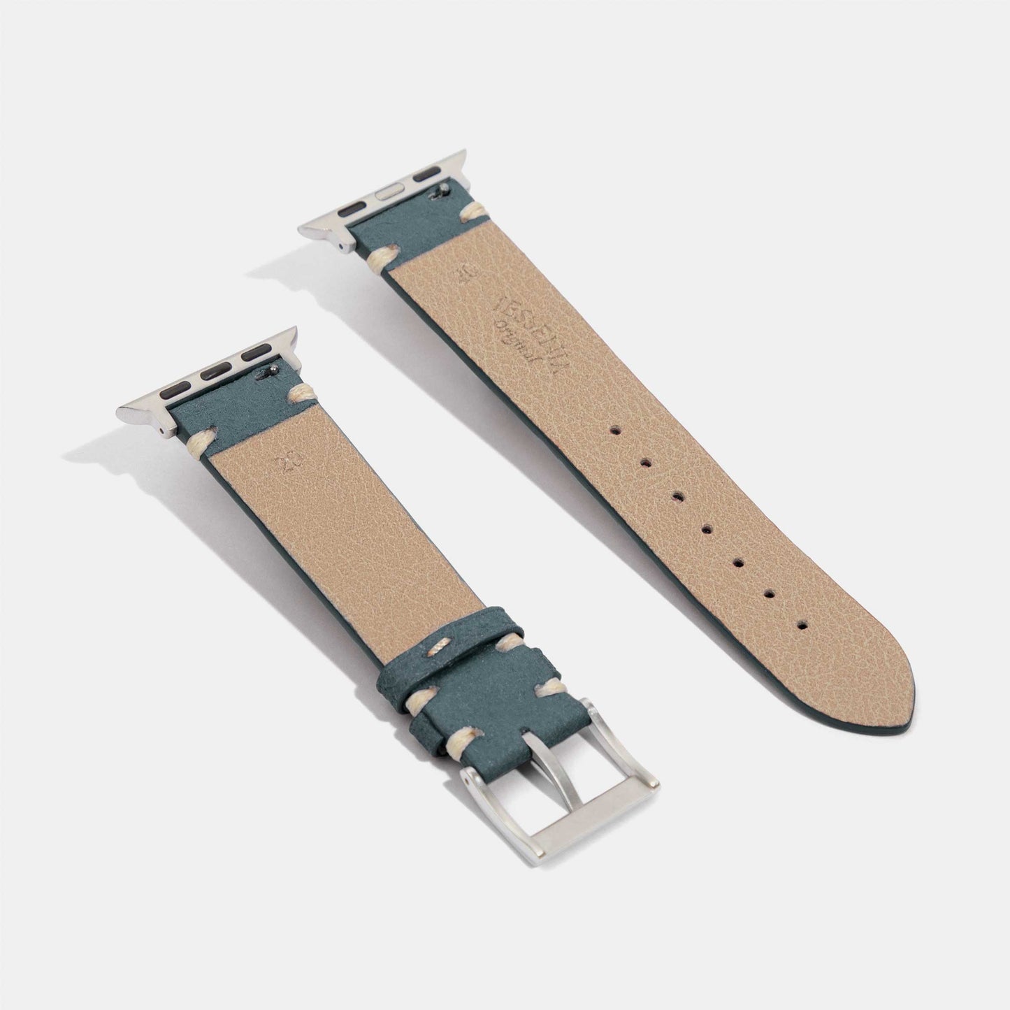apple watch strap-pineapple leather watch strap-blue