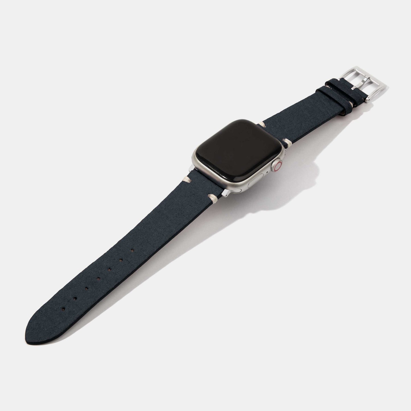 apple watch strap-pineapple leather watch strap-navy