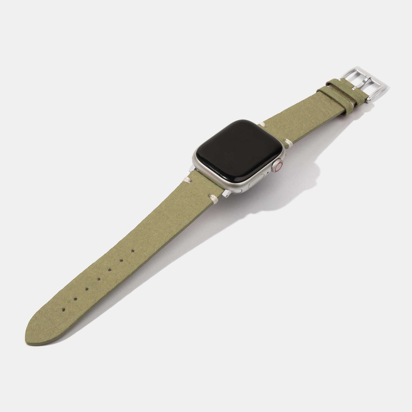 apple watch strap-pineapple leather watch strap-green