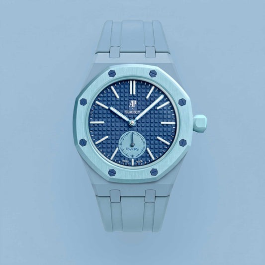 (Pre-order) Jessenia Original Wrist Case & Silicone Strap for Swatch x AP Royal Pop - Lan Ba