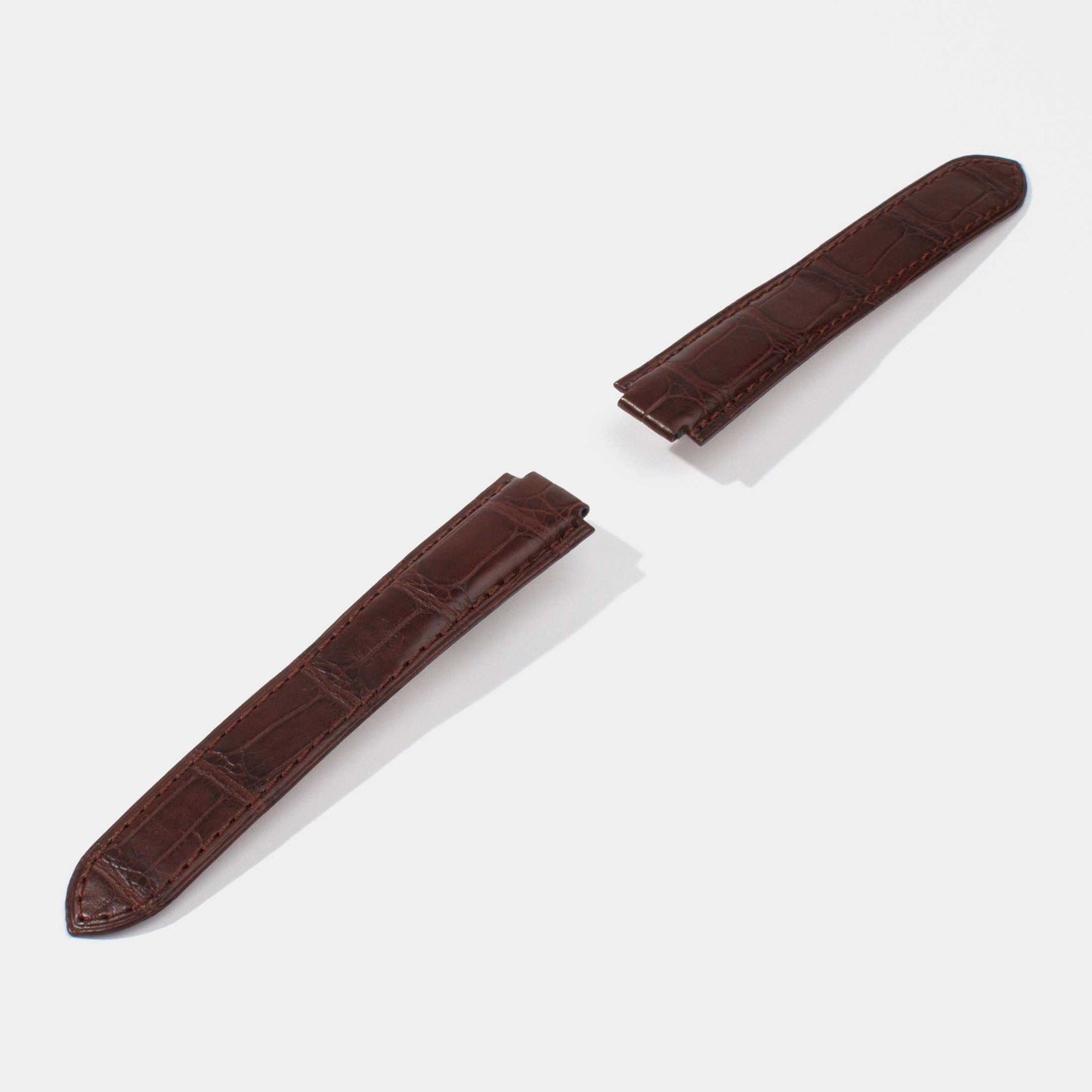 Alligator Watch Strap for Cartier Ballon Bleu | Double Folded Deployment Buckle