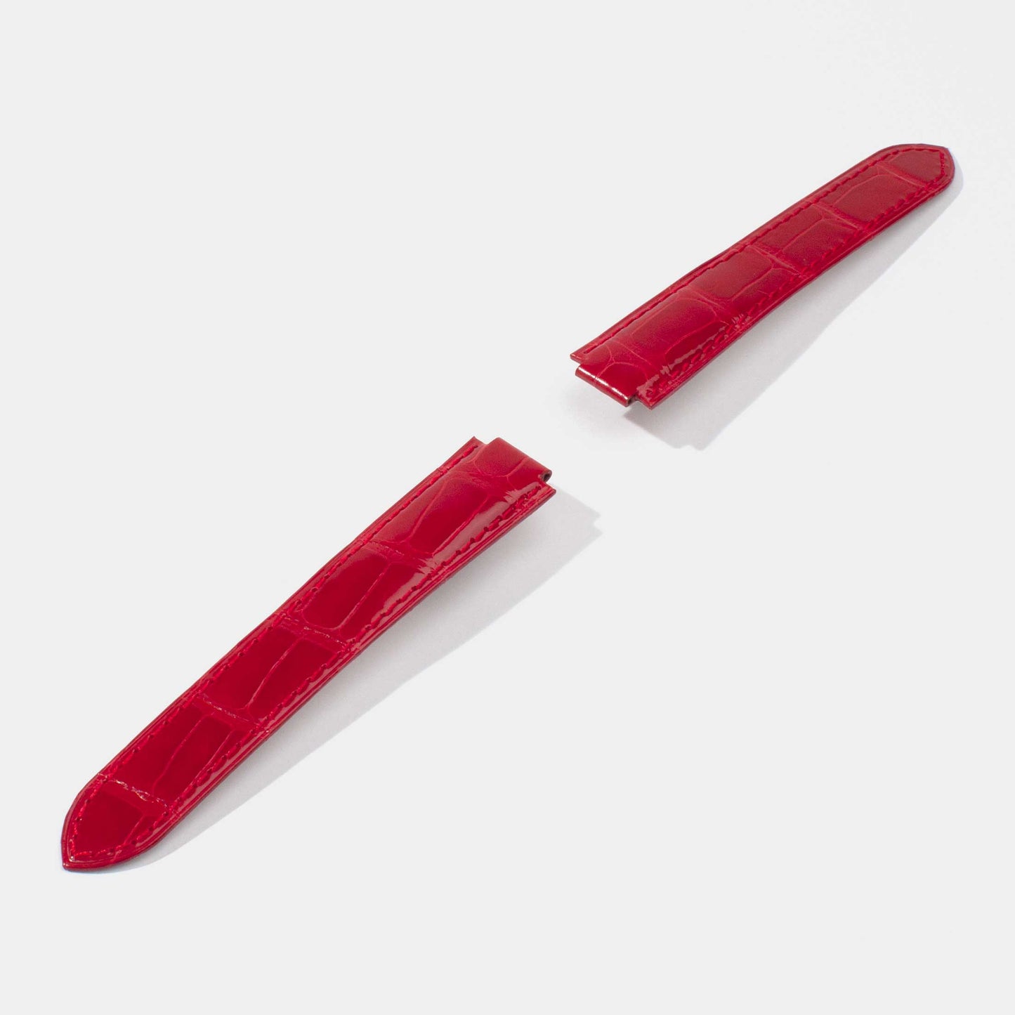 Alligator Watch Strap for Cartier Ballon Bleu | Double Folded Deployment Buckle