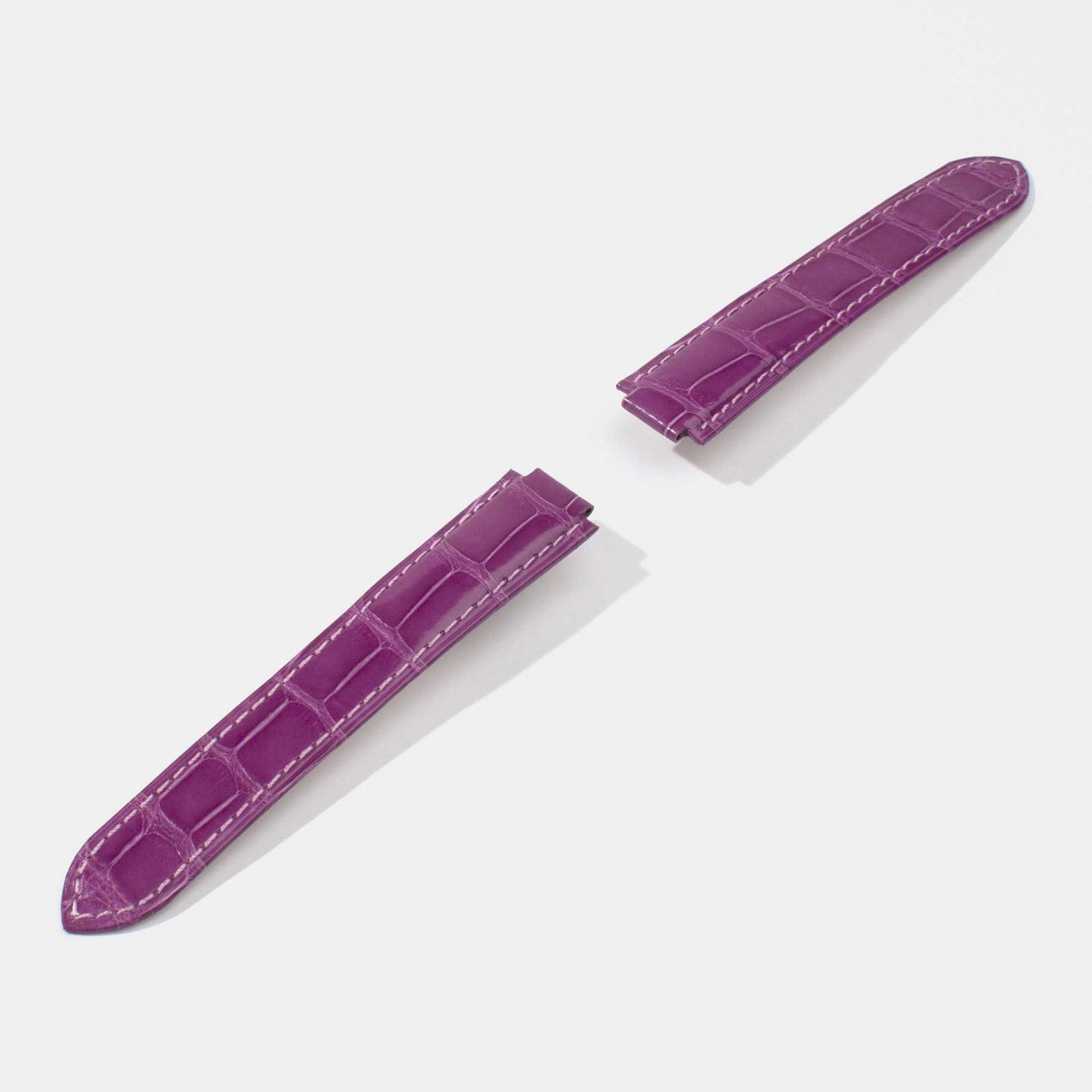 Alligator Watch Strap for Cartier Ballon Bleu | Double Folded Deployment Buckle