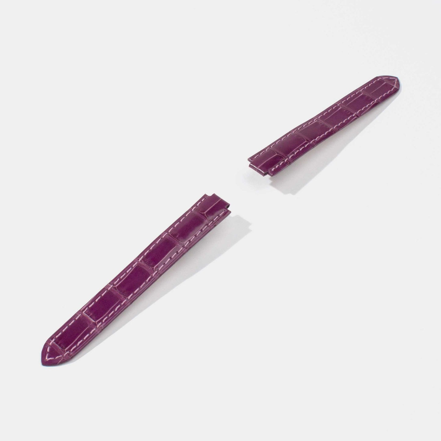 Alligator Watch Strap for Cartier Ballon Bleu | Double Folded Deployment Buckle