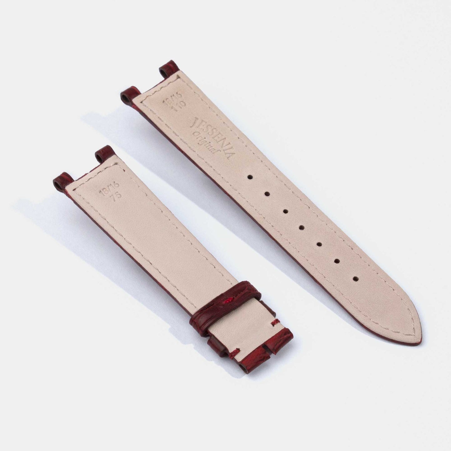 Replacement Watch Straps for Pasha with Pin Buckle | Semi-Matte Alligator | Cartier Jessenia Original