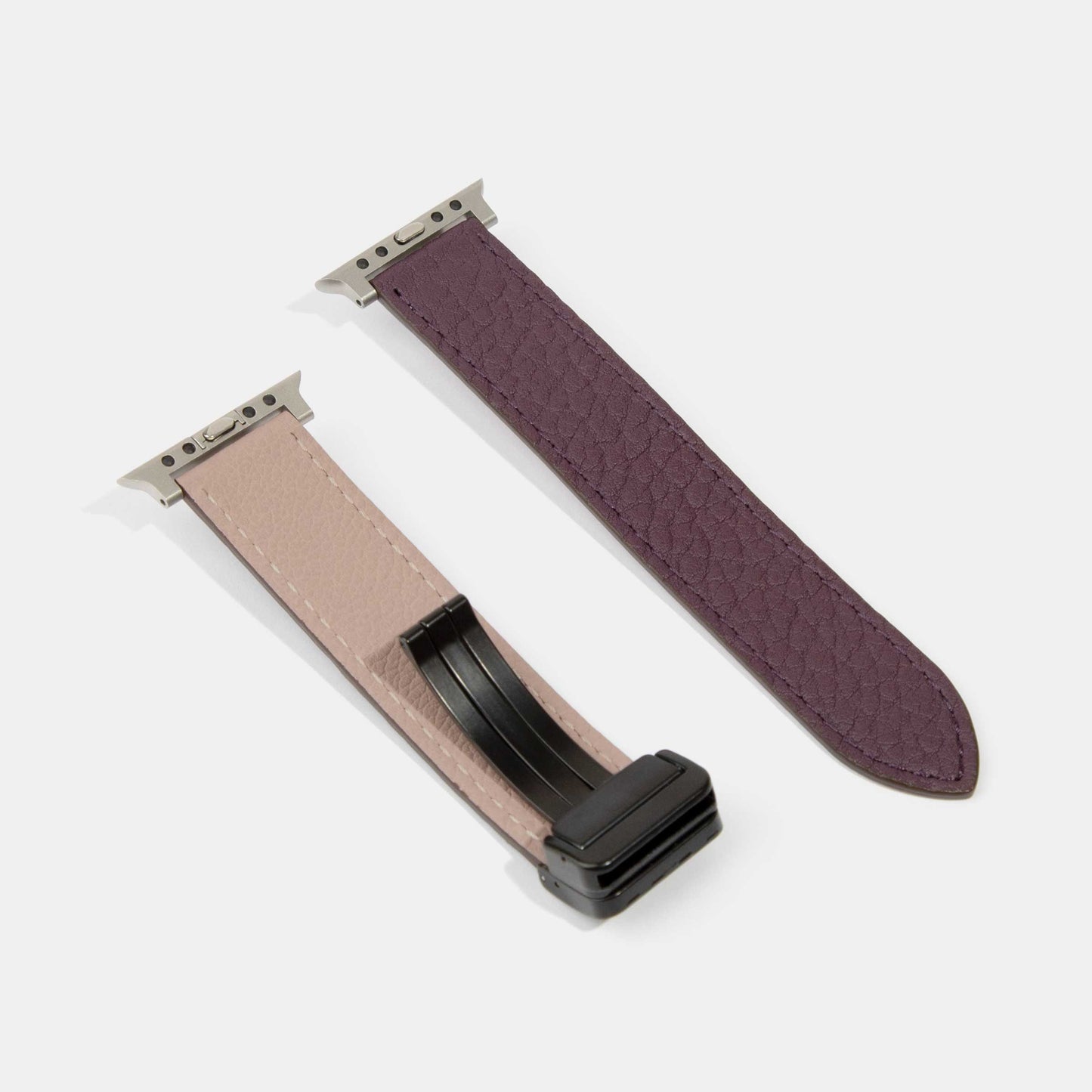 Reversible 2.0 Magnetic Leather Apple Watch Band (Tool-Free) | Purple and Pink Details