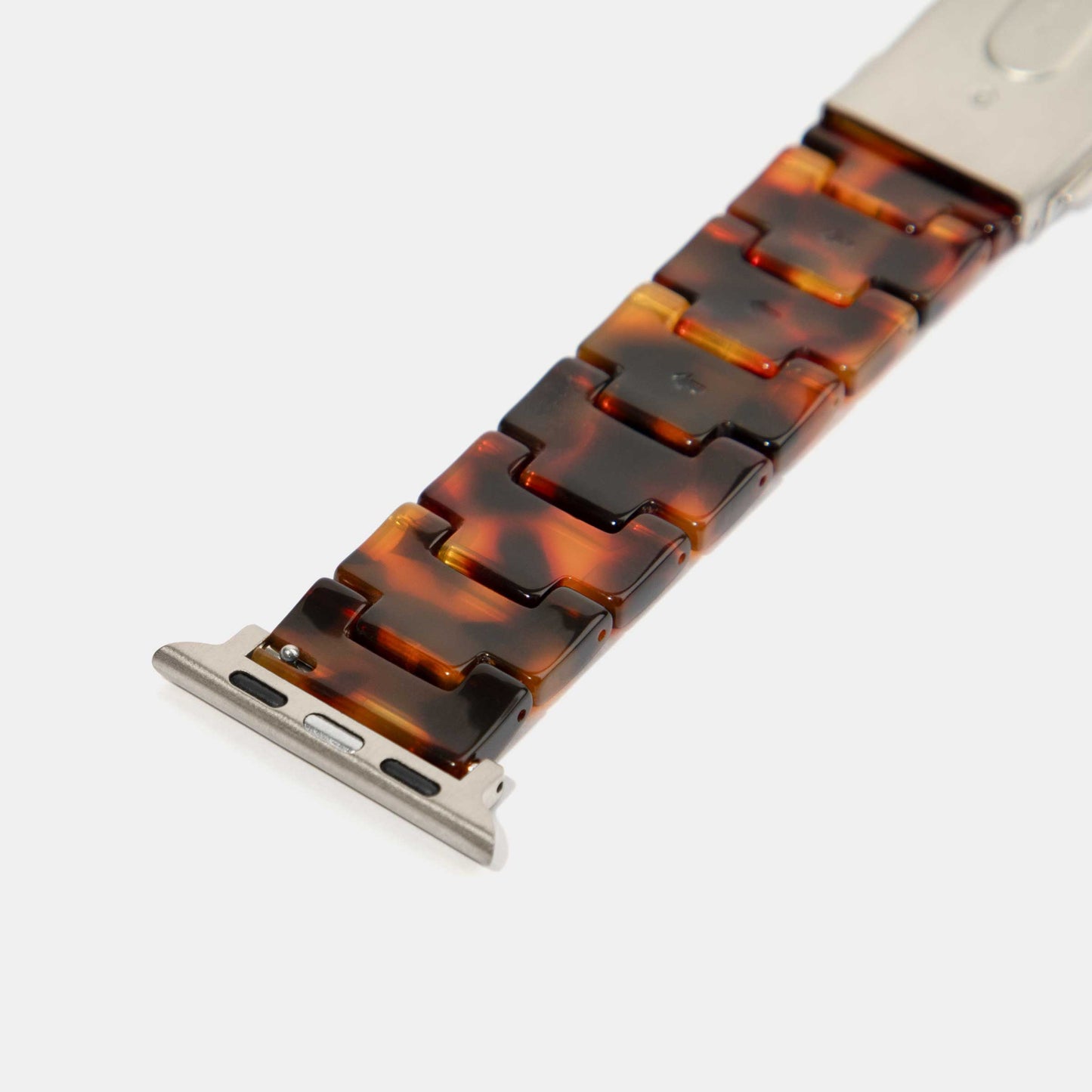 Tortoise Shell Mosaic Pattern Epoxy Resin Watch Strap for Apple Watch