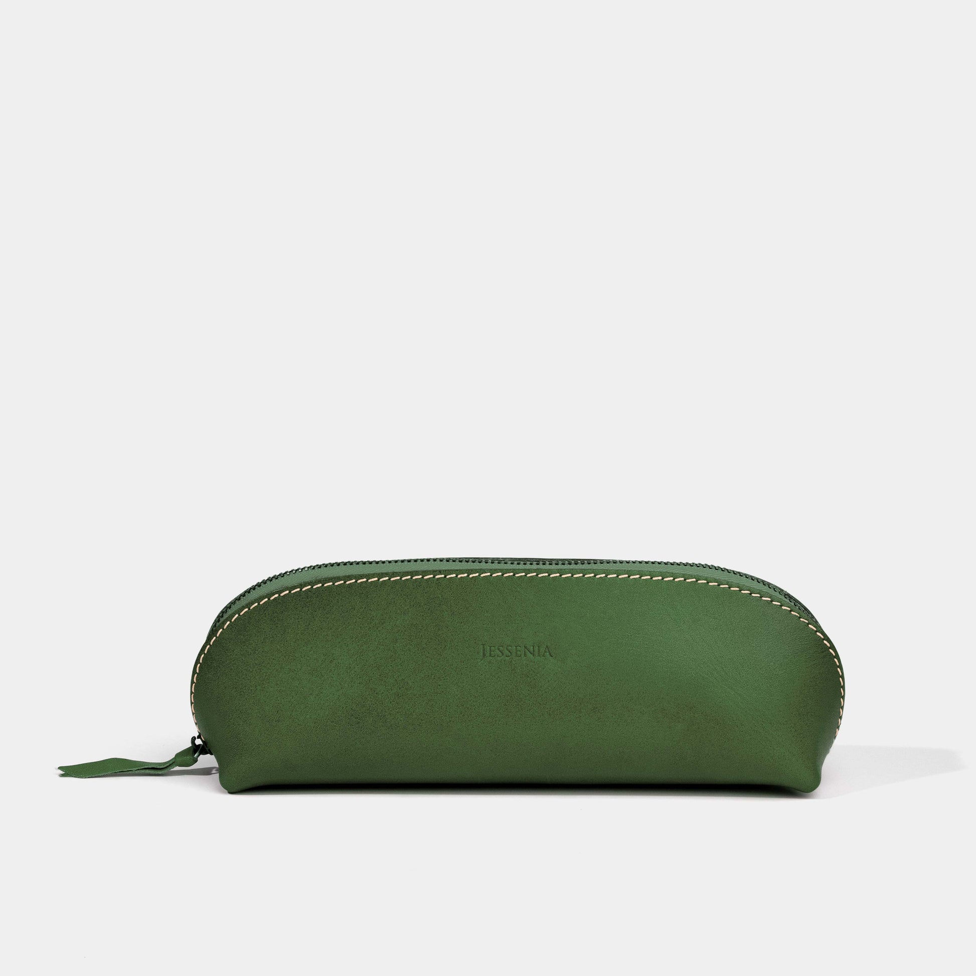 Pencil Case-Leather Pencil Case-Green