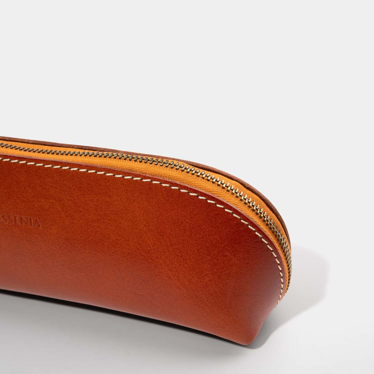 Pencil Case-Leather Pencil Case-Brown