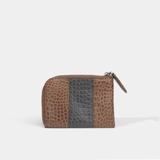 4.5" 2-Tone Semi-Matte Alligator Pouch | Jessenia Original