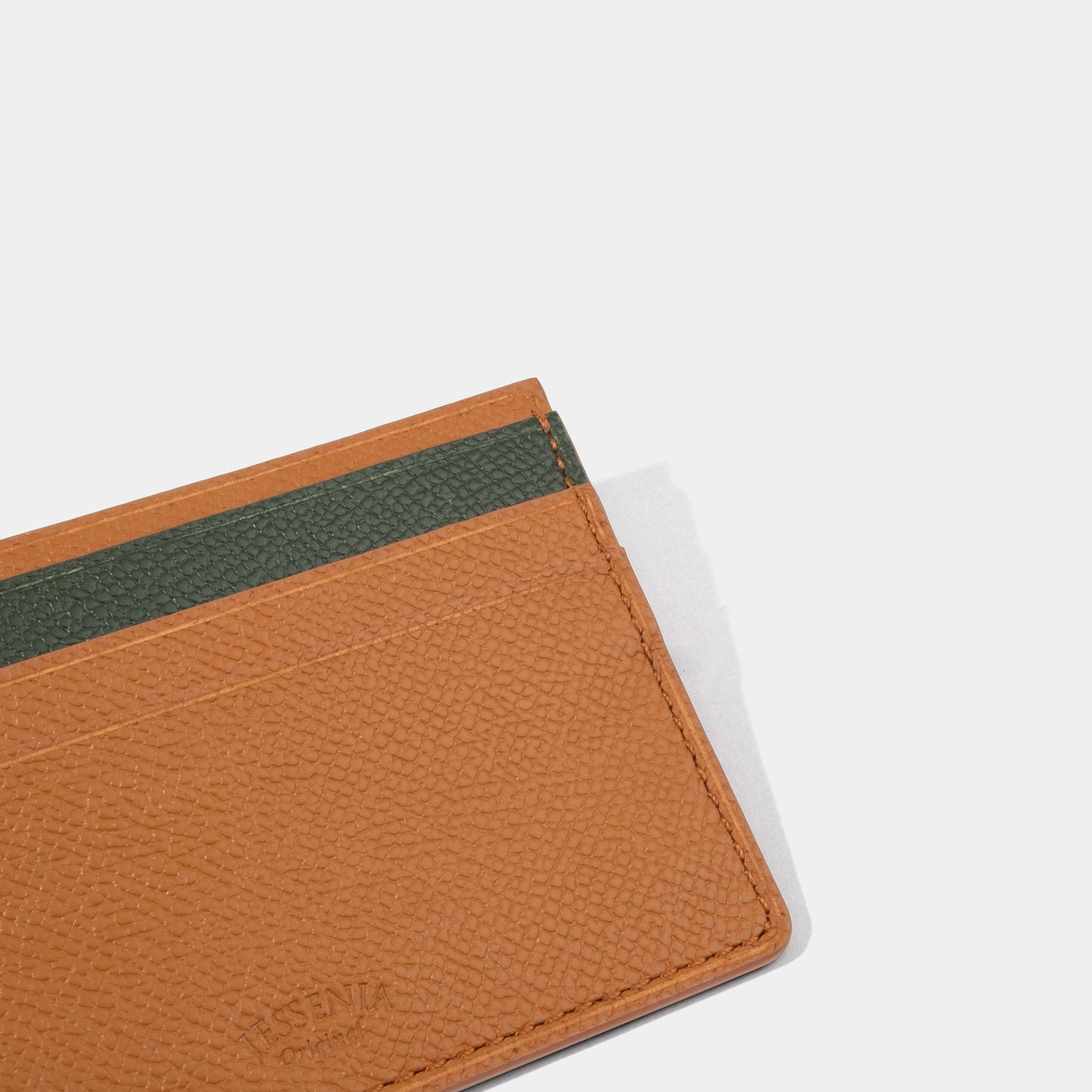 2-Tone Epsom Calf Leather Card Holder | Leather Goods | Jessenia Original