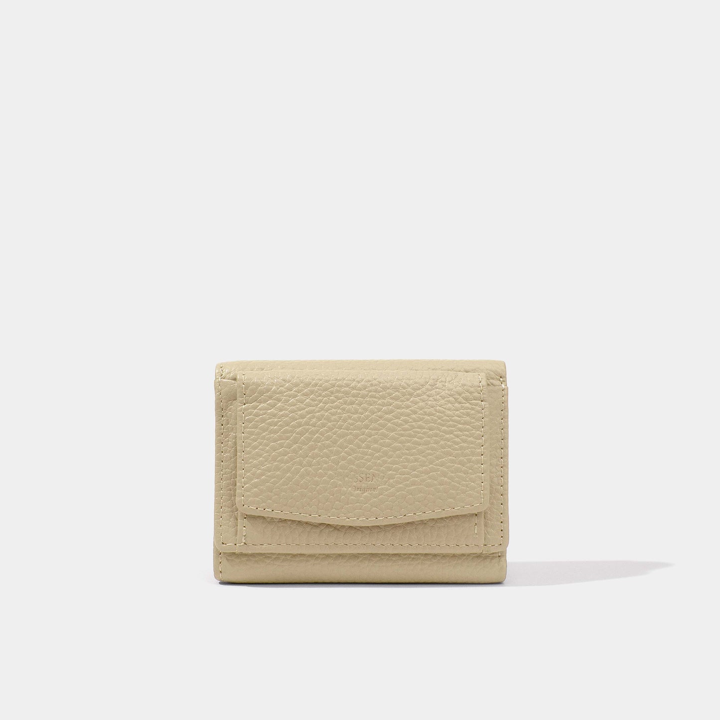 Coins Purse-Leather Coins Purse-Light-Beige