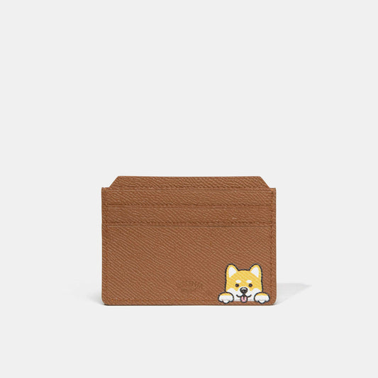 Epsom Calf Leather Card Holder - Pjai Peeking | PJai & Friends | Leather Goods
