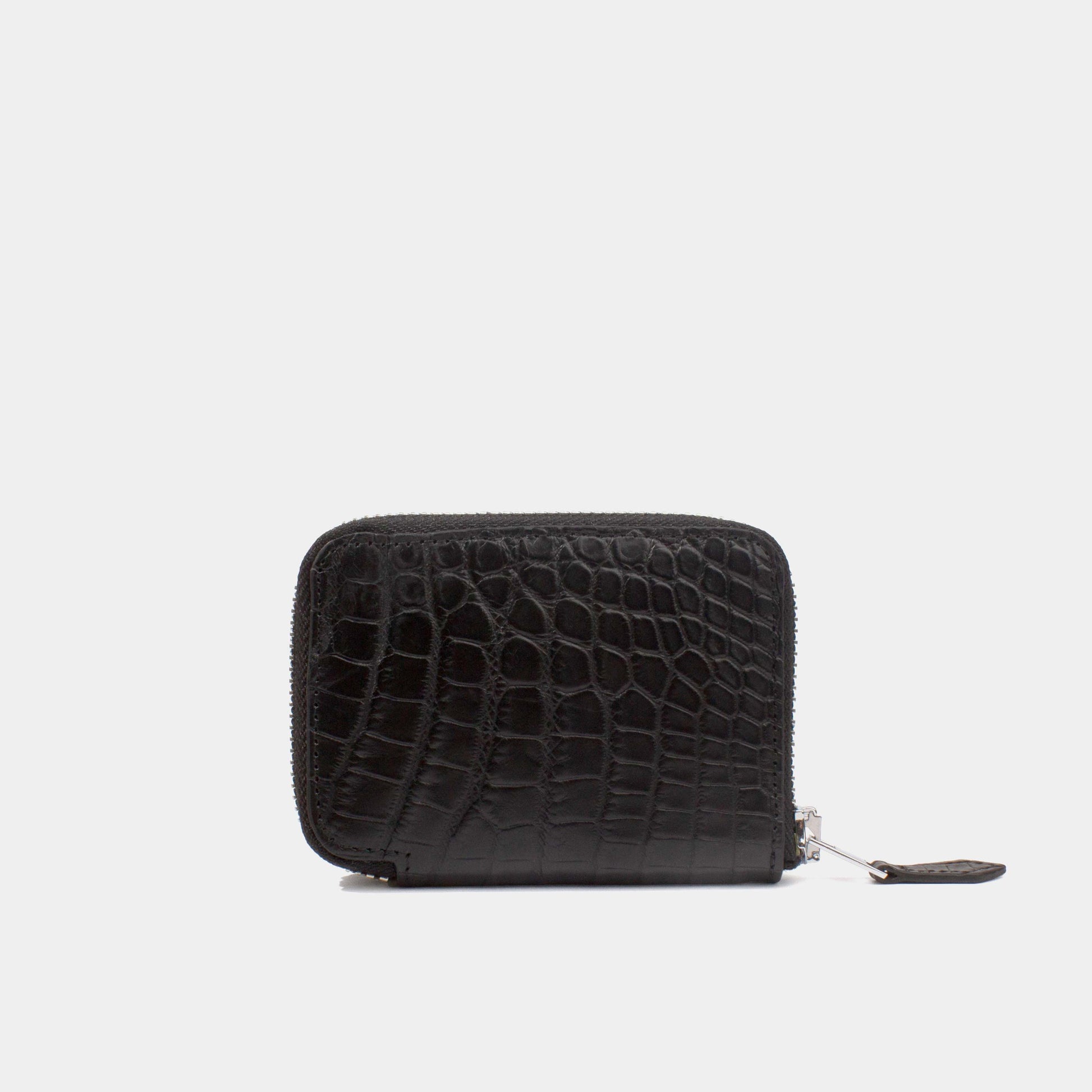 Zipped Coins Leather Wallet | Semi-Matte Alligator | Jessenia Original Jessenia Original