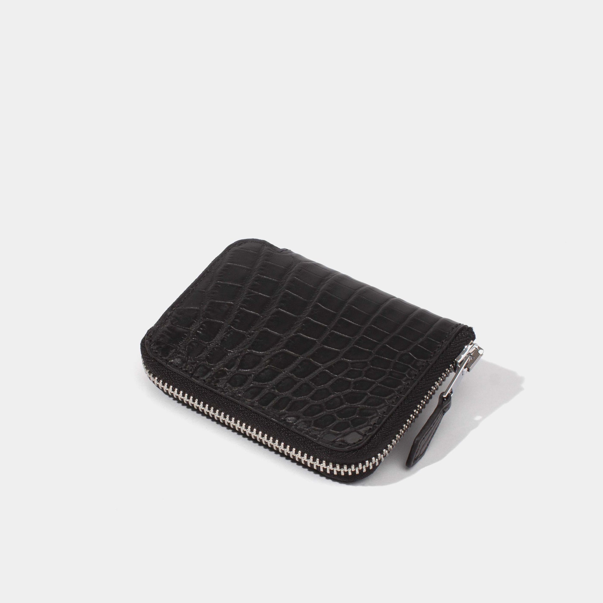Zipped Coins Leather Wallet | Semi-Matte Alligator | Jessenia Original Jessenia Original