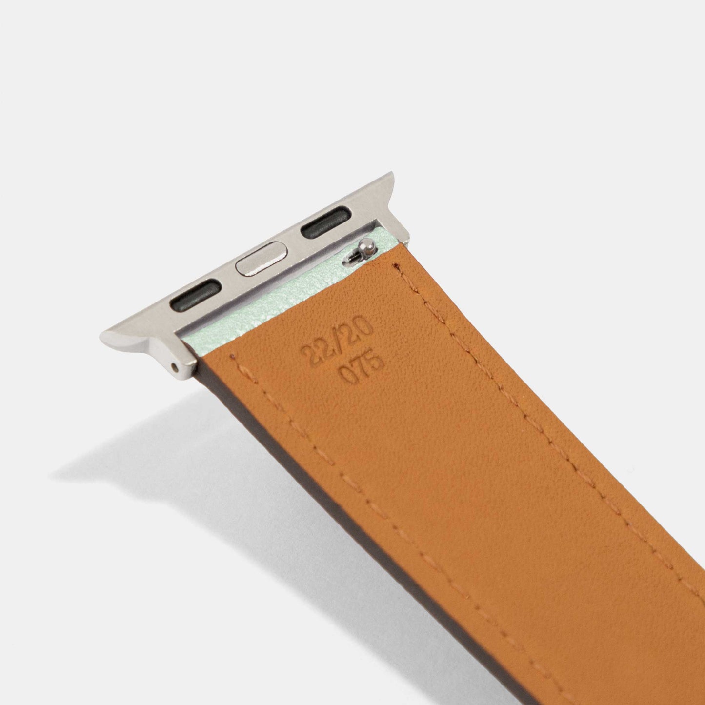 Capybara with Orange Teal Calf Leather Apple Watch Strap
