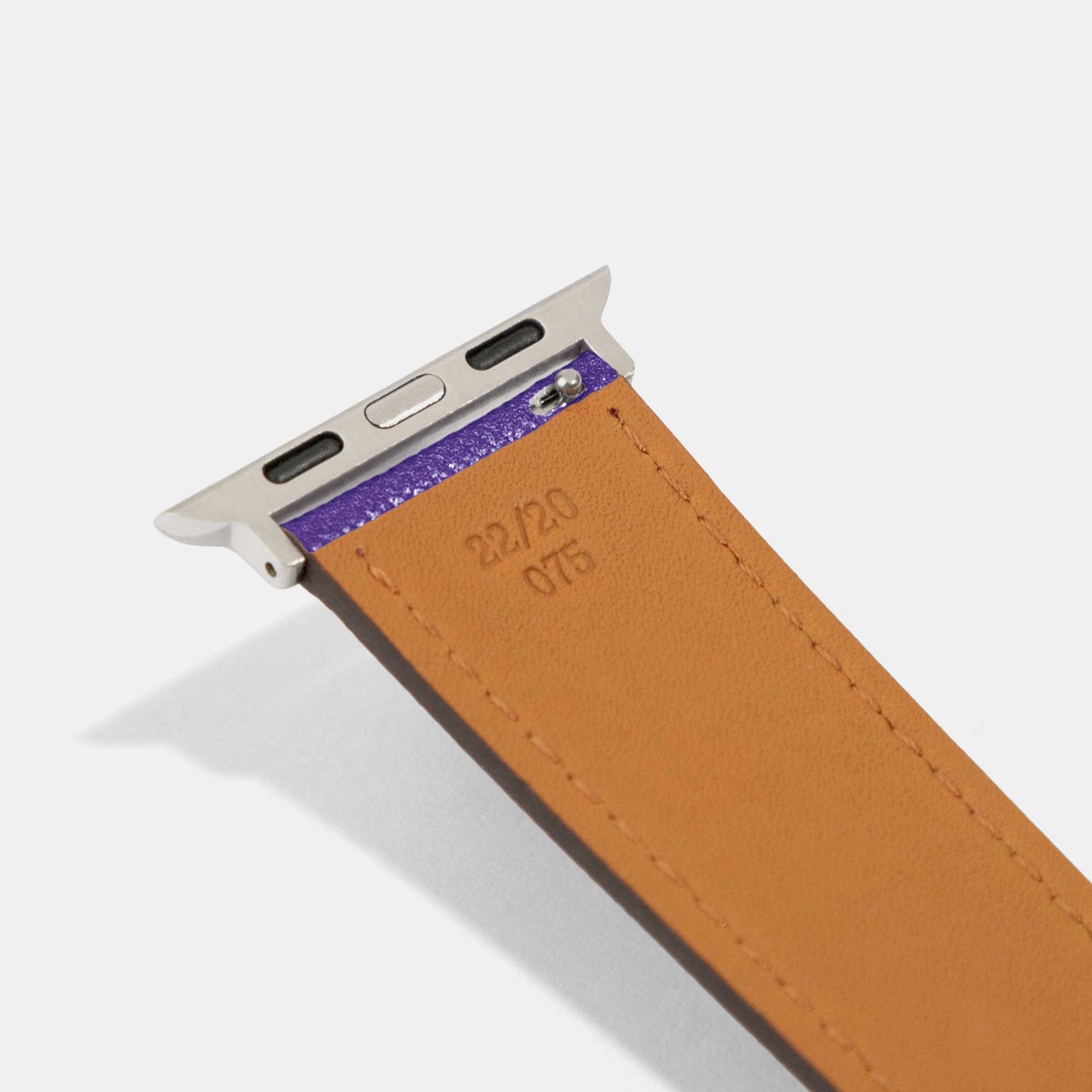 Long Hair Dog Navy Calf Leather Apple Watch Strap