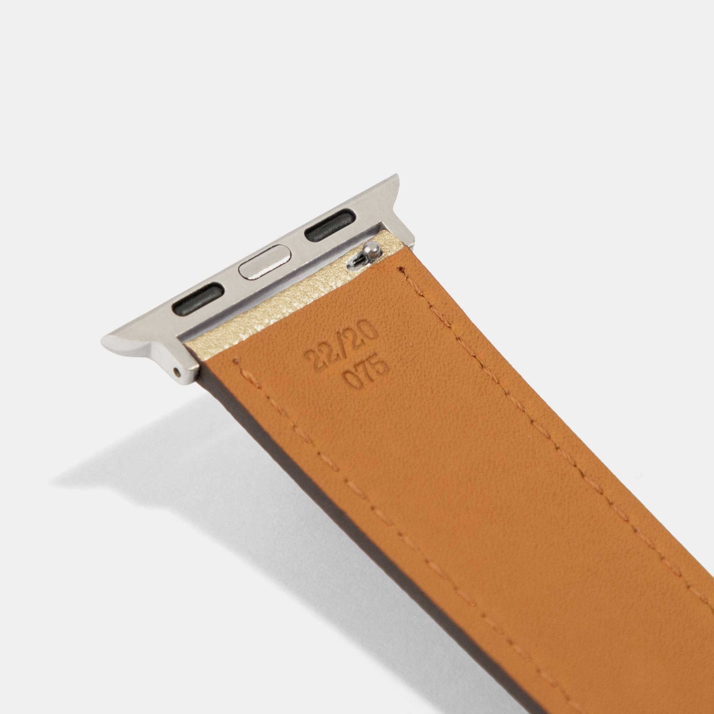 Sleeping Sloth Beige Calf Leather Apple Watch Strap