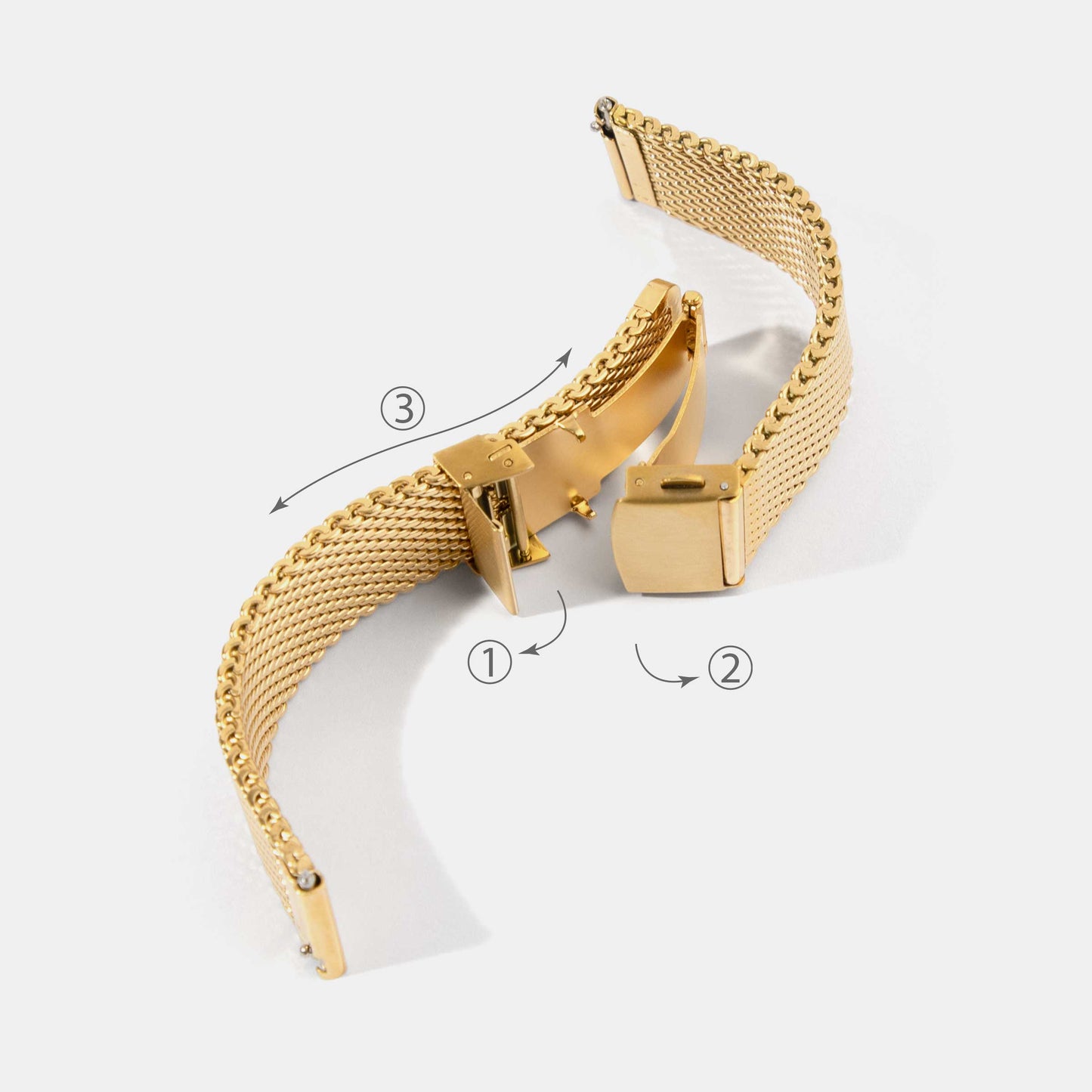 Stainless Steel 1mm Thick Mesh Band Samsung Watch Strap