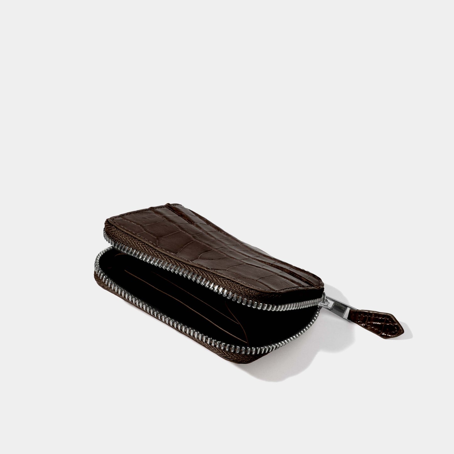 Zipped Coins Leather Wallet | Shiny Alligator | Jessenia Original Jessenia Original