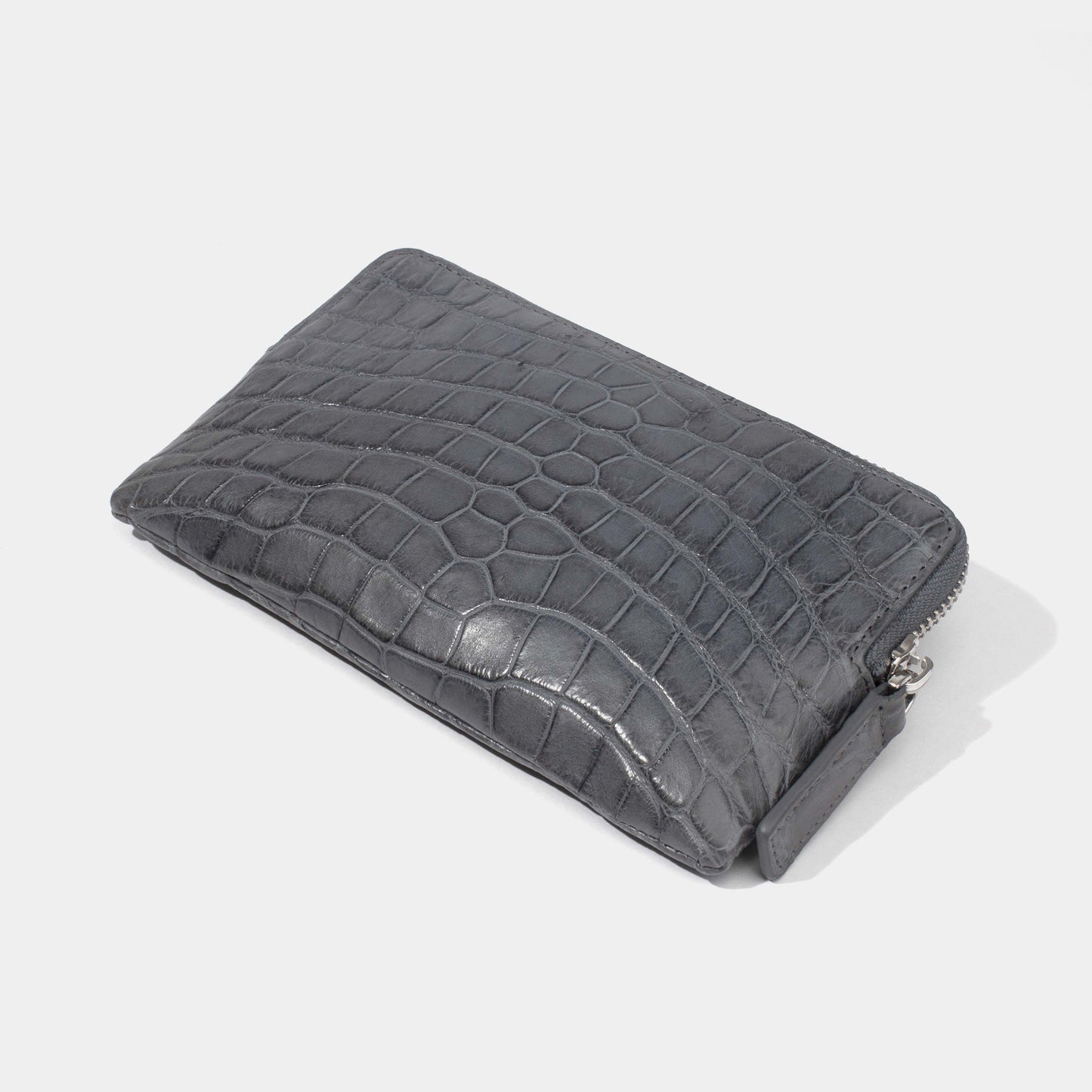 Single Tone Alligator Pouch | Semi-Matte Alligator | Jessenia Original Jessenia Original