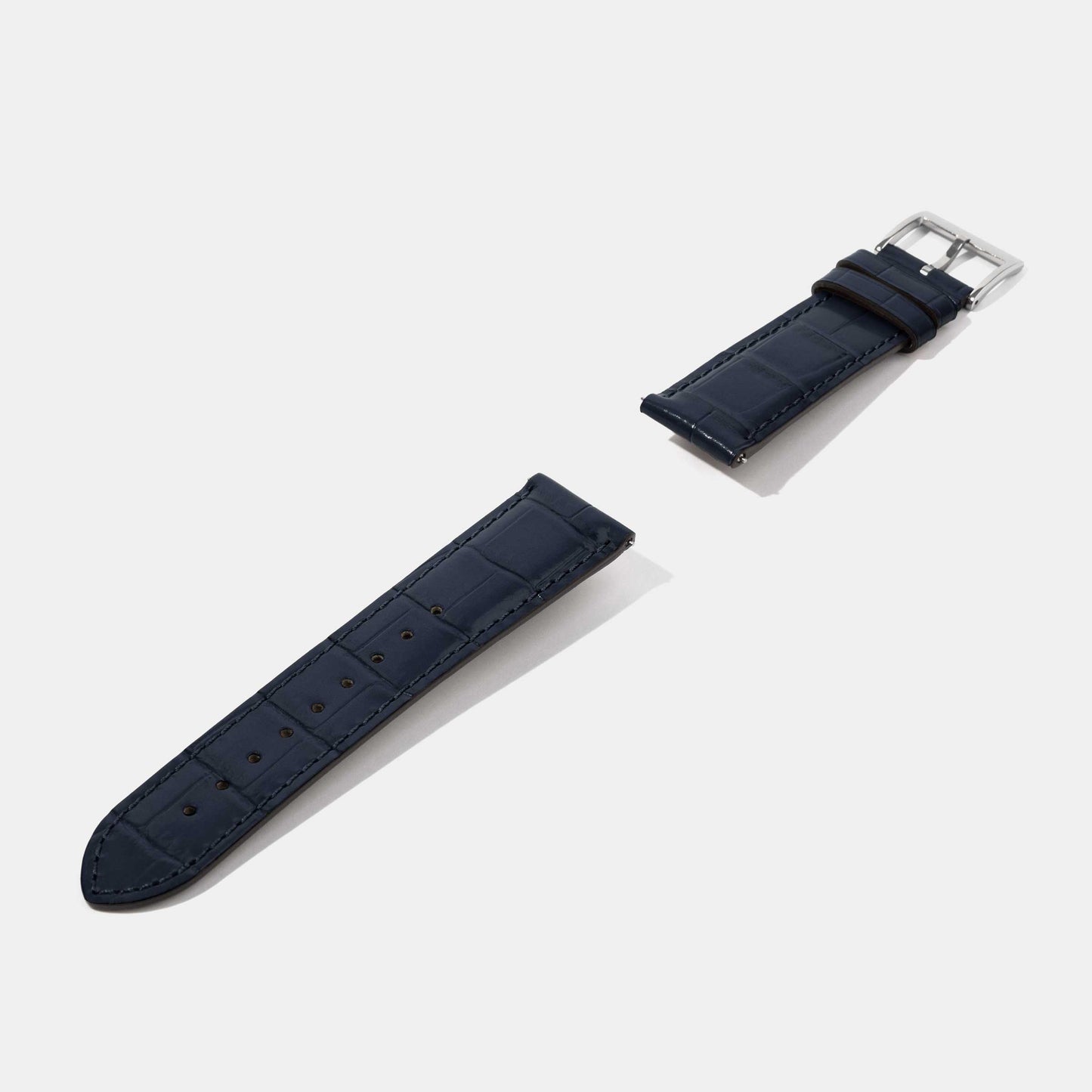 20mm 22mm 24mm Crocodile Grain Calf Leather Replacement Watch Strap | Universal