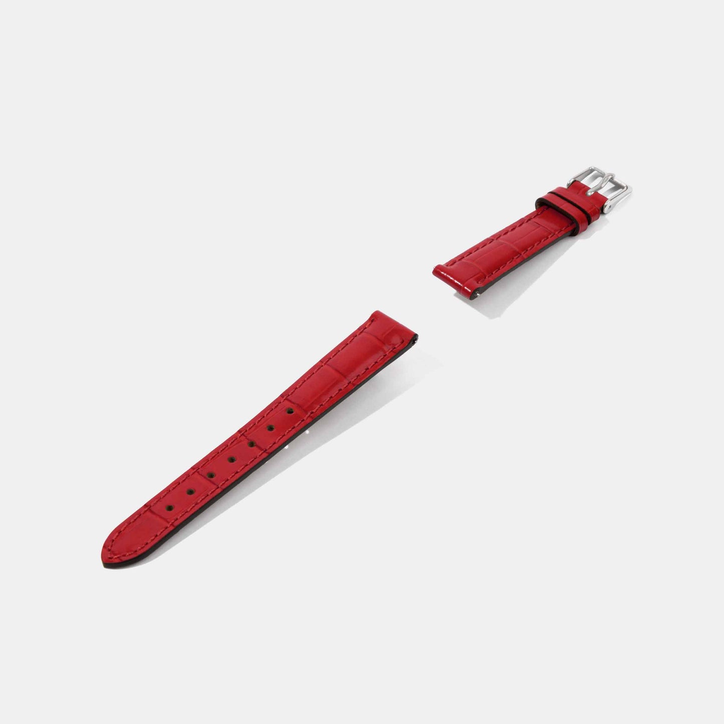 12mm 14mm Crocodile Grain Calf Leather Replacement Watch Strap | Universal