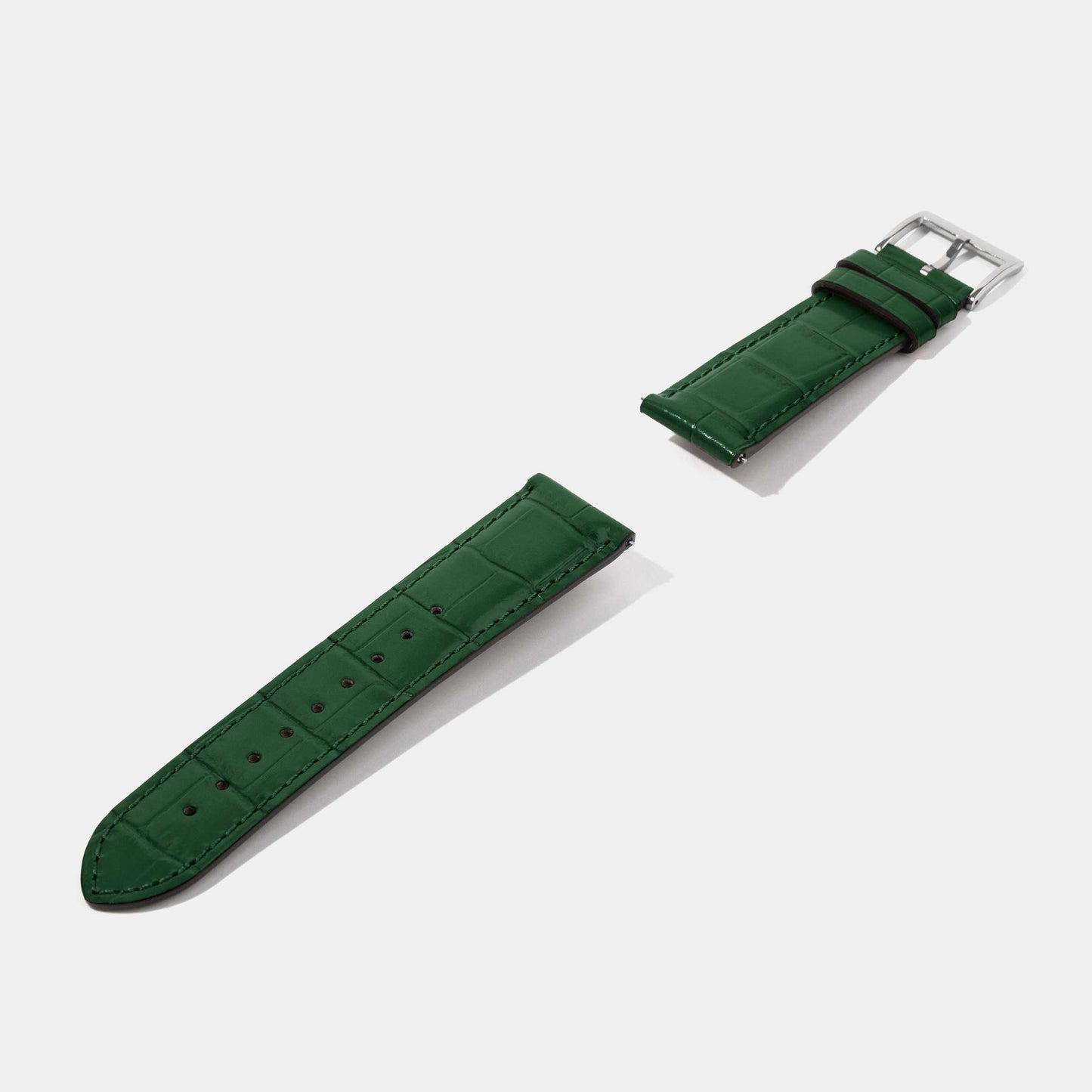 20mm 22mm 24mm Crocodile Grain Calf Leather Replacement Watch Strap | Universal