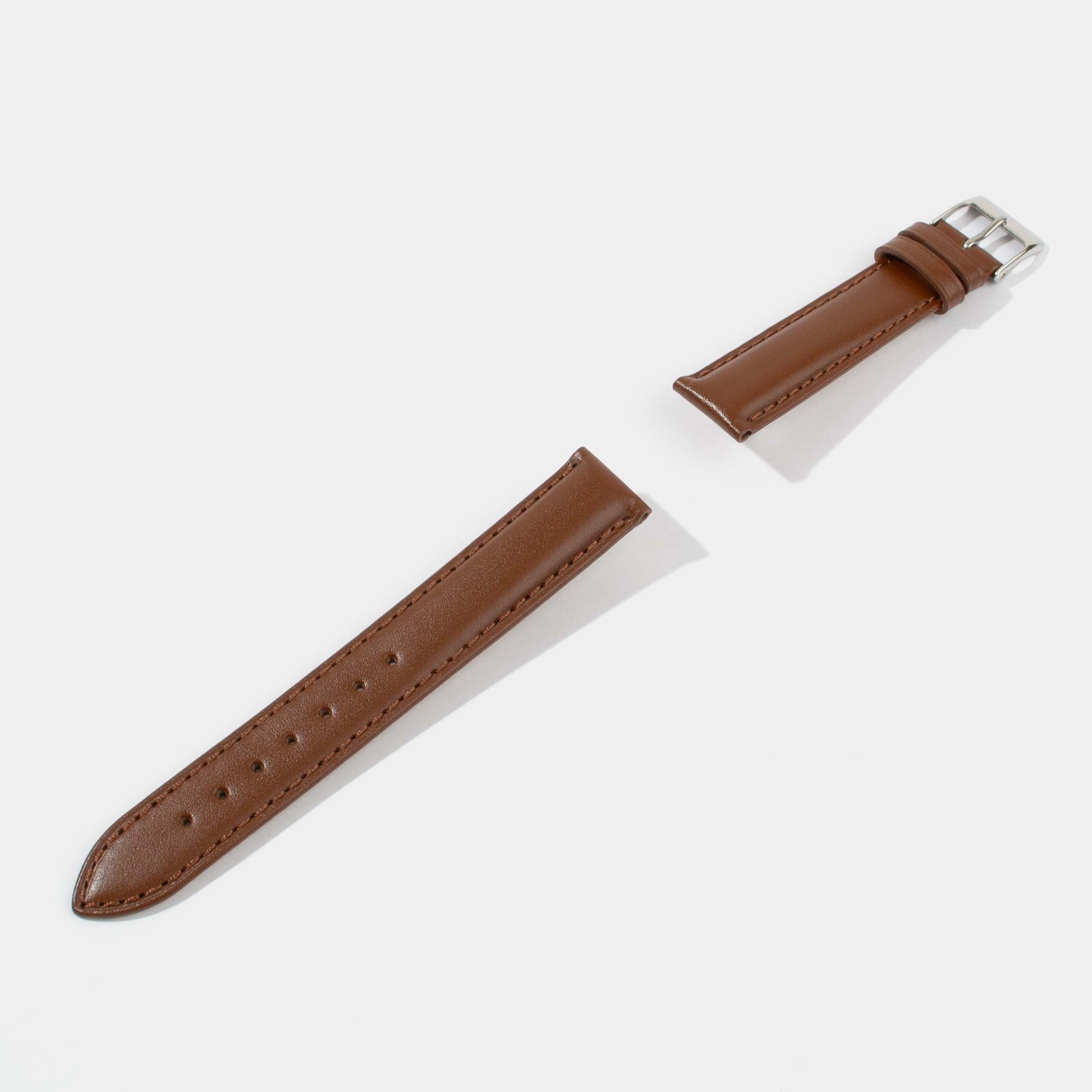 Italian Vegetable Tanned Calf Leather Watch Strap-Universal Watch Strap-Brown