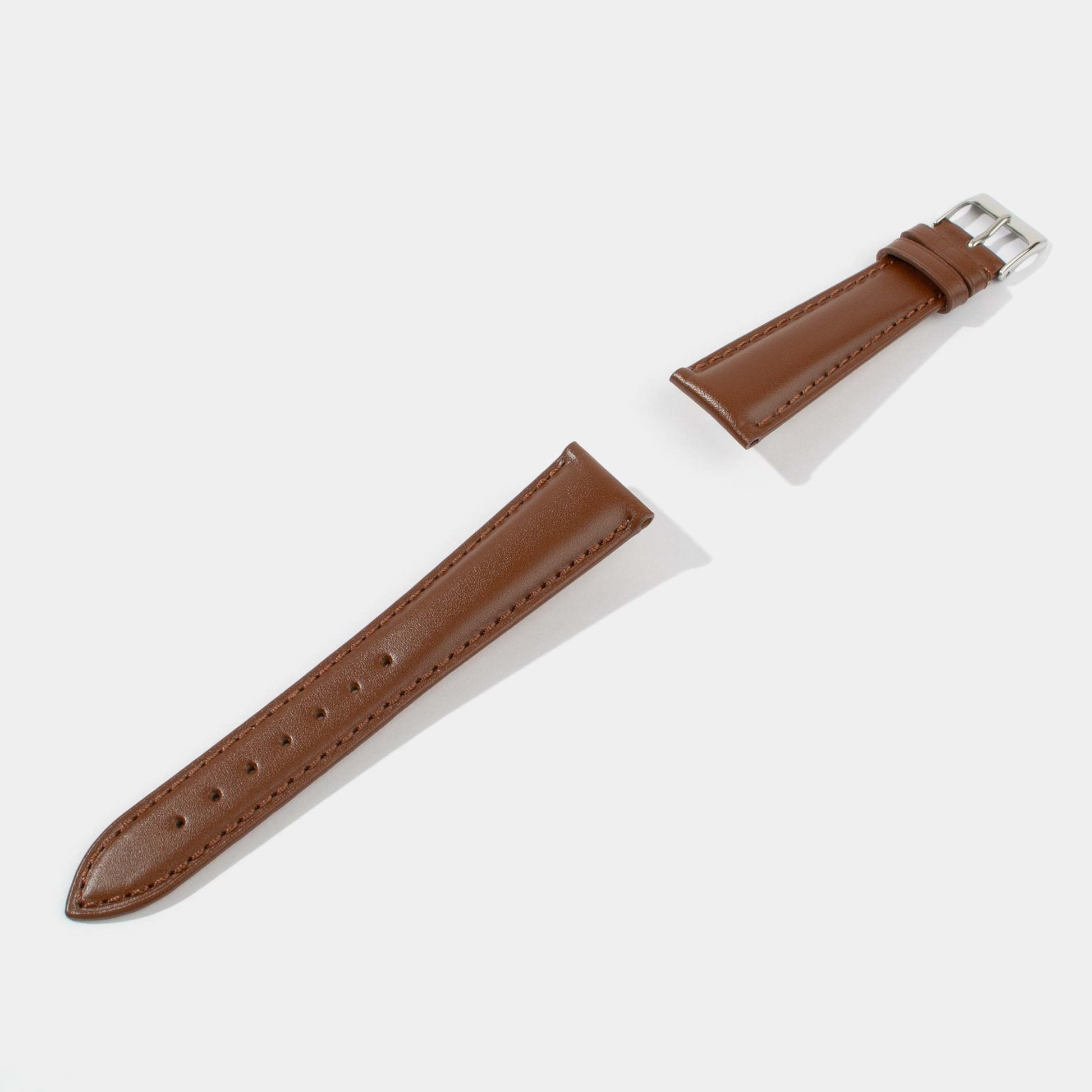 Italian Vegetable Tanned Calf Leather Watch Strap-Universal Watch Strap-Brown