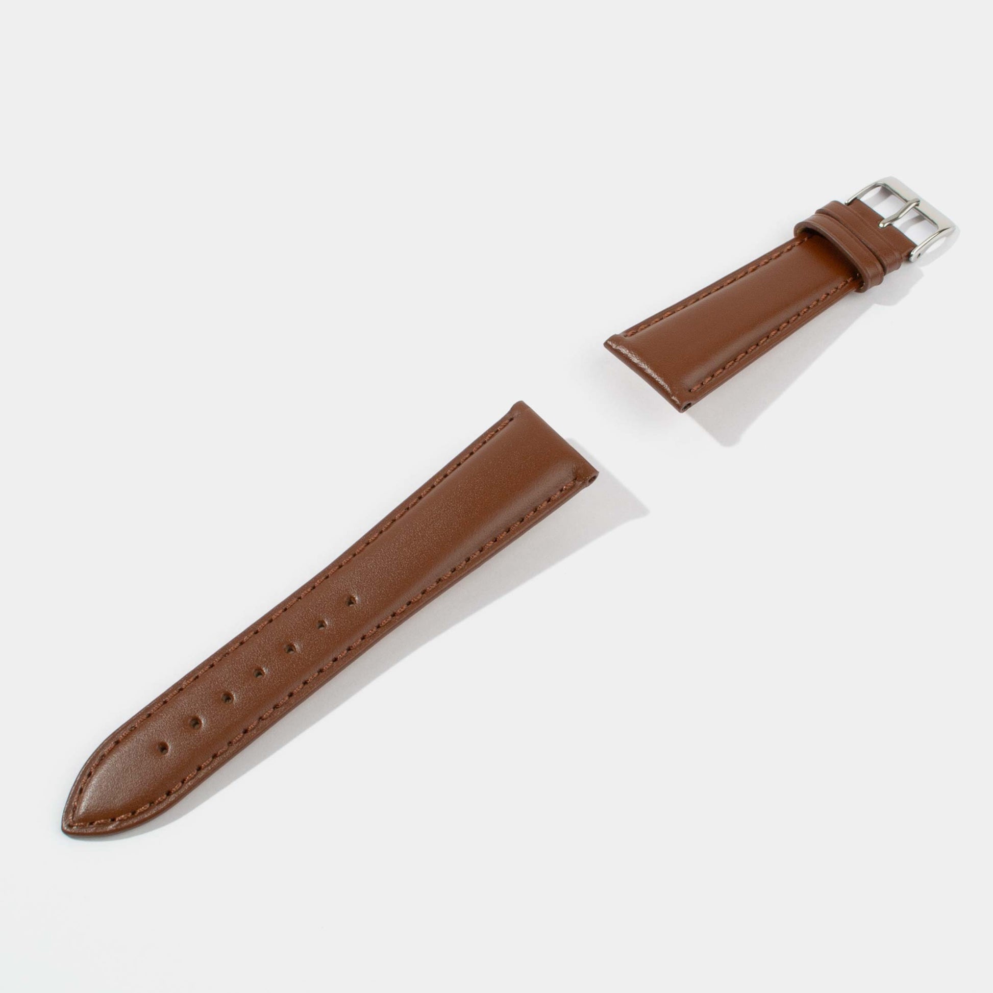 Italian Vegetable Tanned Calf Leather Watch Strap-Universal Watch Strap-Brown