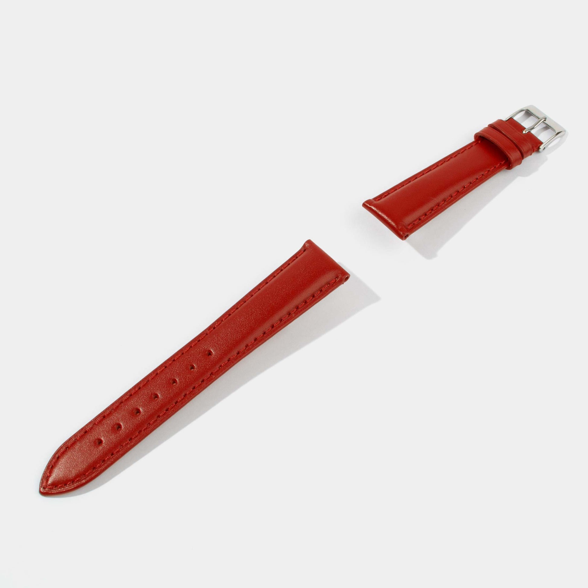 Italian Vegetable Tanned Calf Leather Watch Strap-Universal Watch Strap-Red