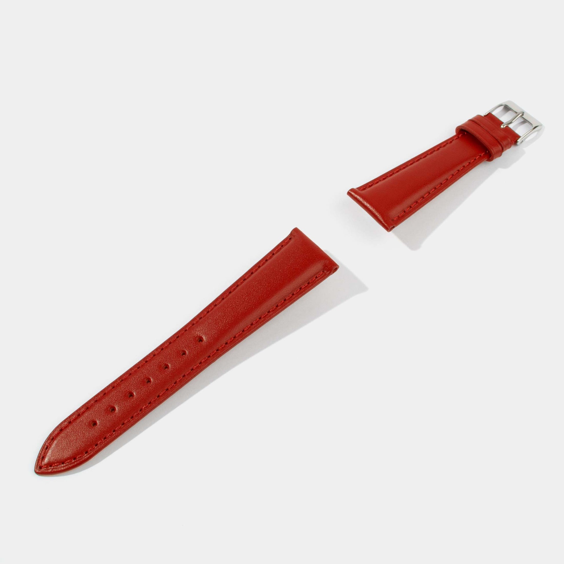 Italian Vegetable Tanned Calf Leather Watch Strap-Universal Watch Strap-Red
