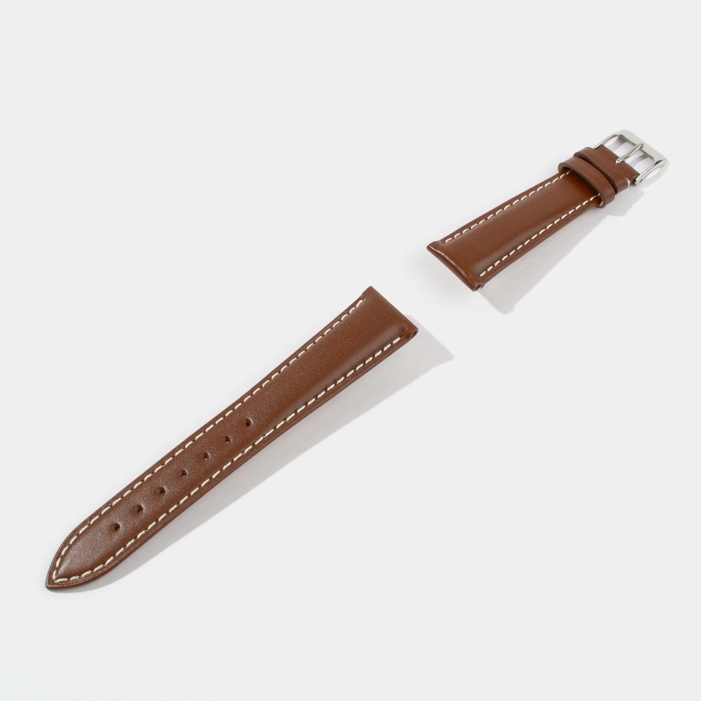 Italian Vegetable Tanned Calf Leather Watch Strap-Universal Watch Strap-Brown