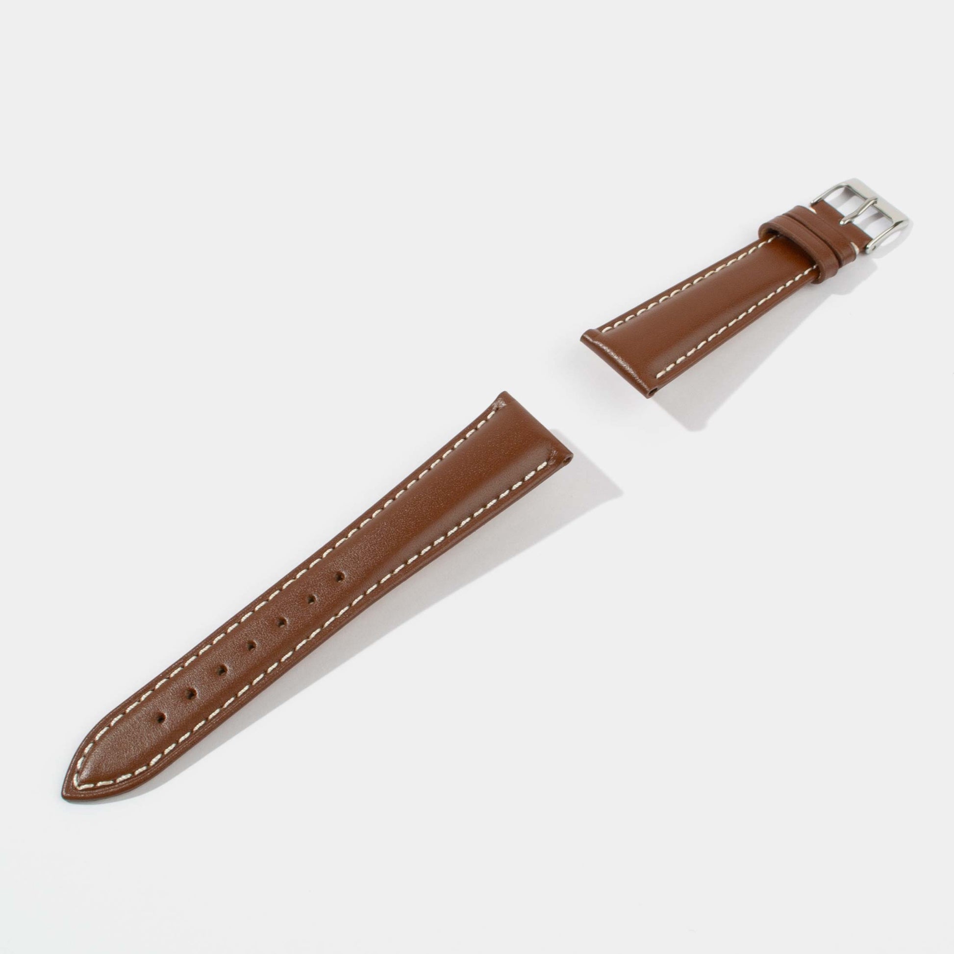 Italian Vegetable Tanned Calf Leather Watch Strap-Universal Watch Strap-Brown