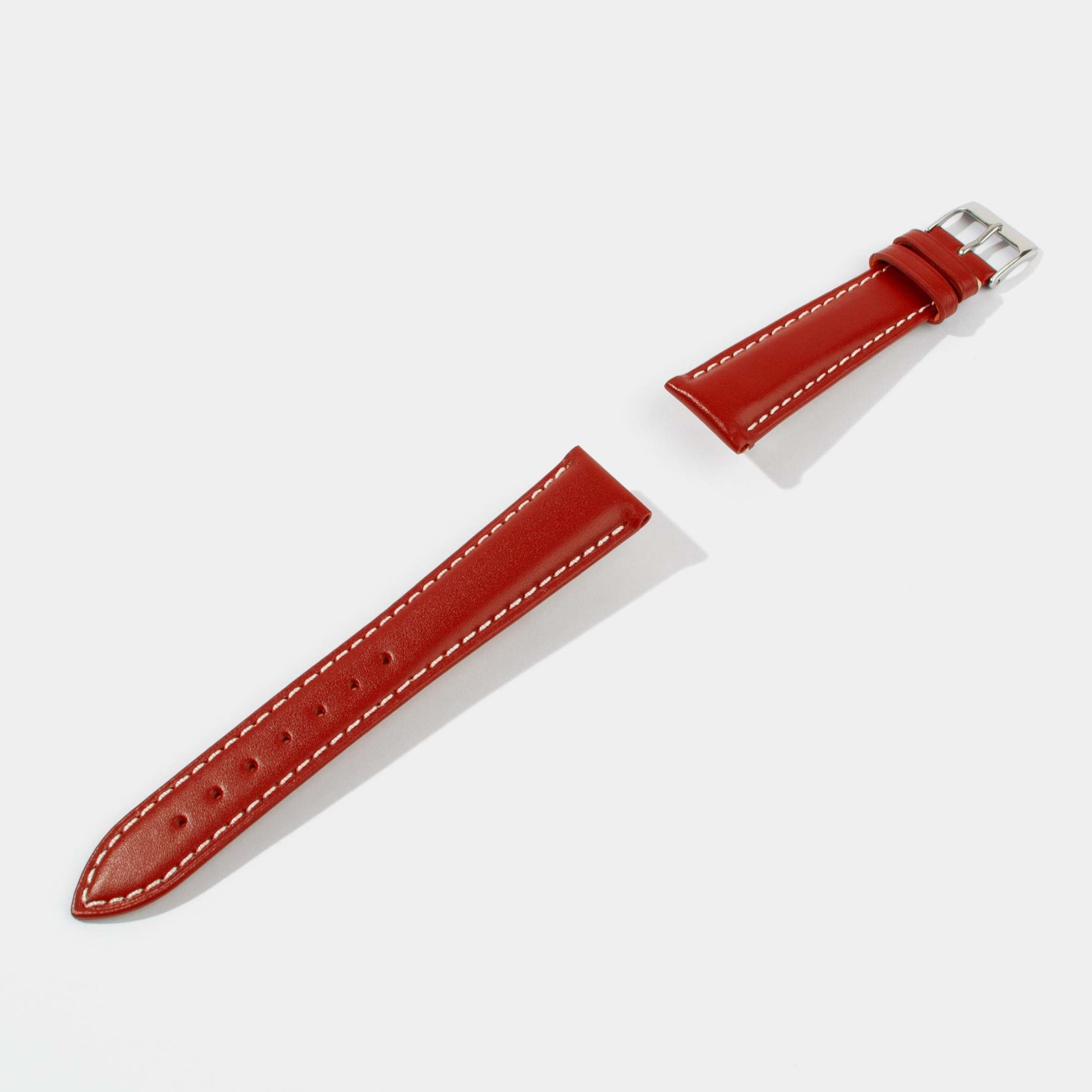 Italian Vegetable Tanned Calf Leather Watch Strap-Universal Watch Strap-Red