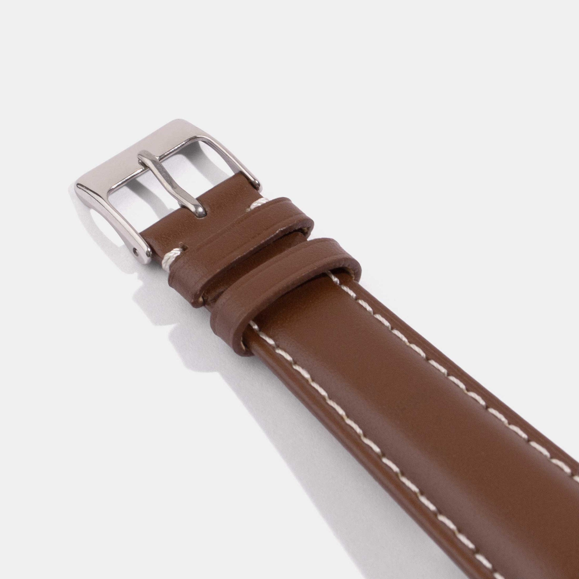 Italian Vegetable Tanned Calf Leather Watch Strap-Universal Watch Strap-Dark Brown