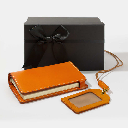 Leather Notebook and Staff Pass Holder Gift Set | Father Gift Set | Executive Gift Set