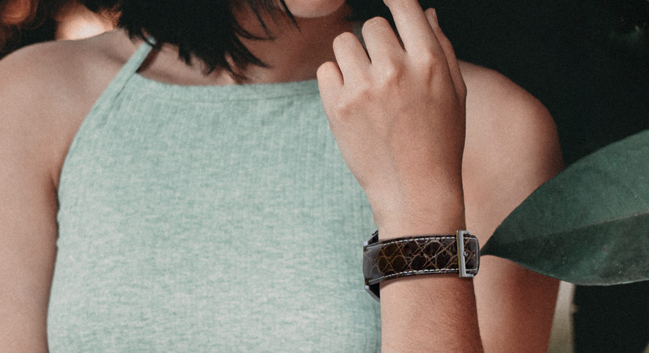 Semi-Matte Alligator Watch Strap