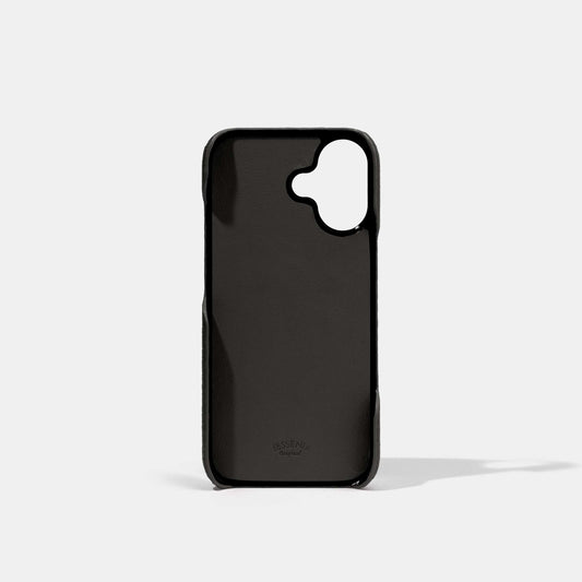Black Epsom Calf Phone Case for iPhone 17 Inside