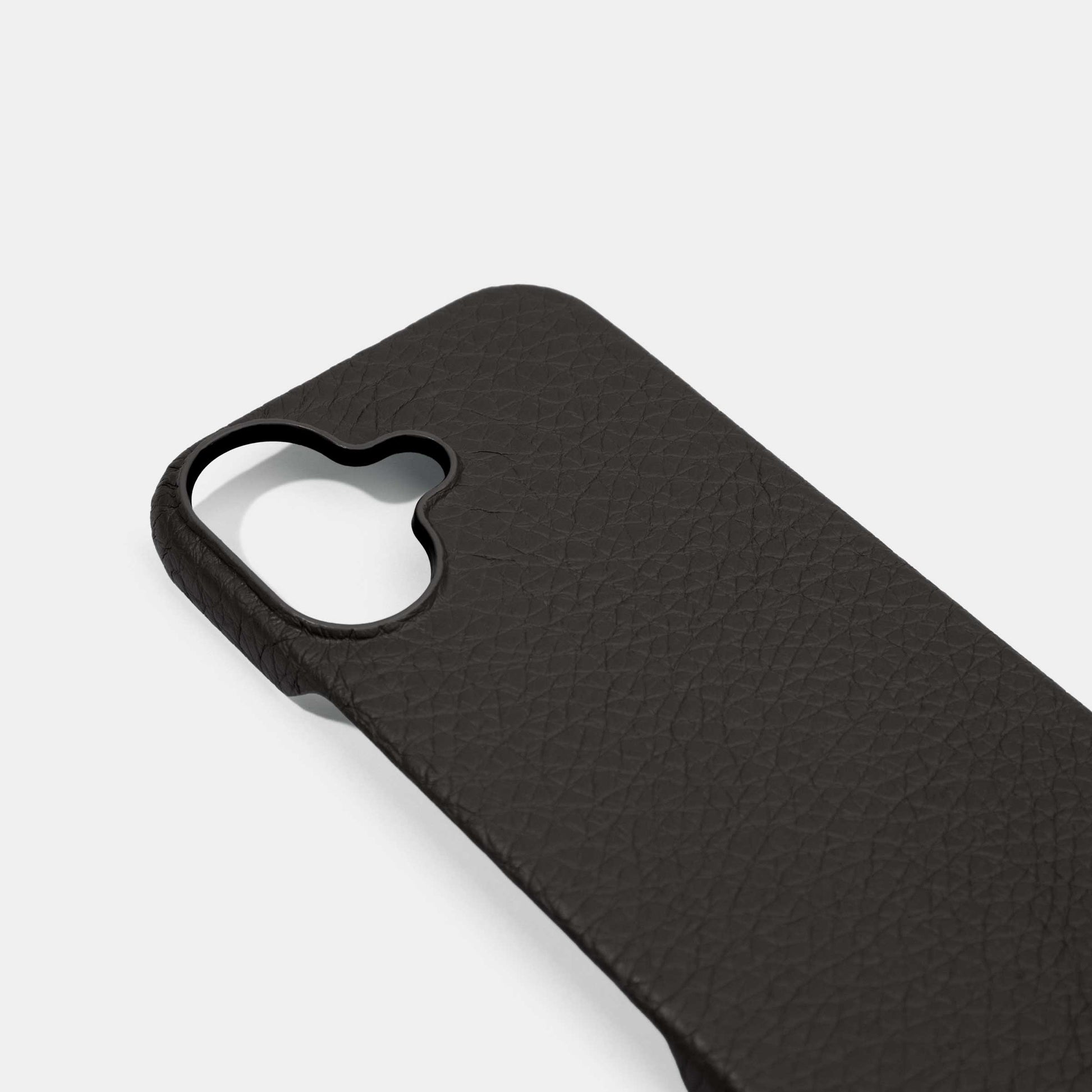 Black Epsom Calf Phone Case for iPhone 17 Back