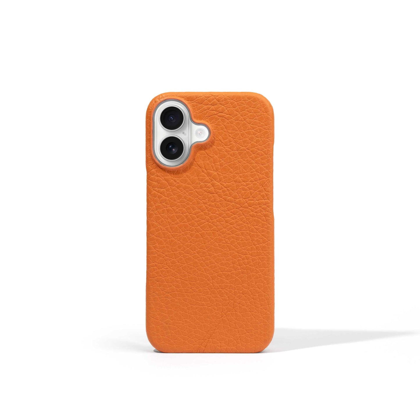 Orange Epsom Calf Phone Case for iPhone 17