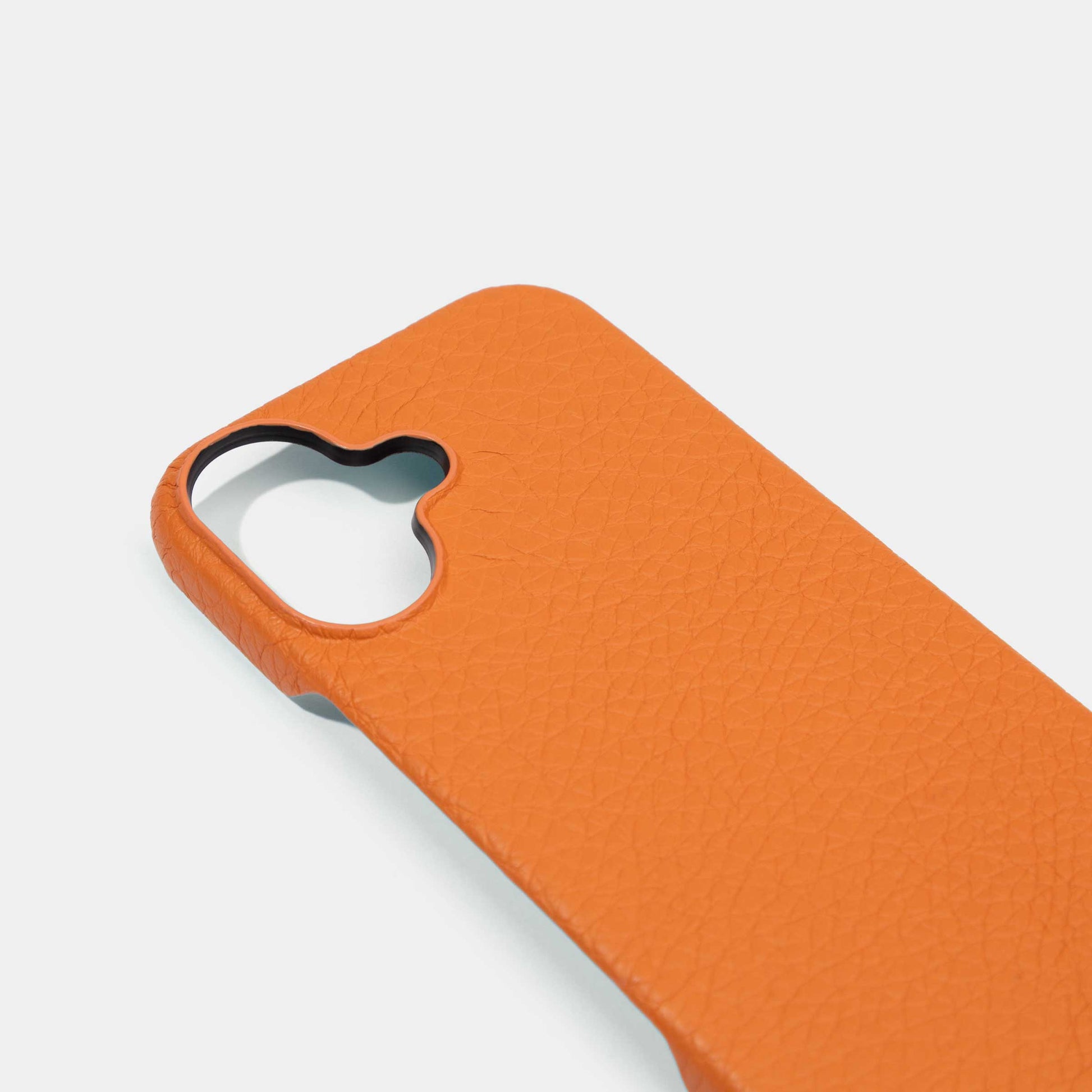 Orange Epsom Calf Phone Case for iPhone 17 Back