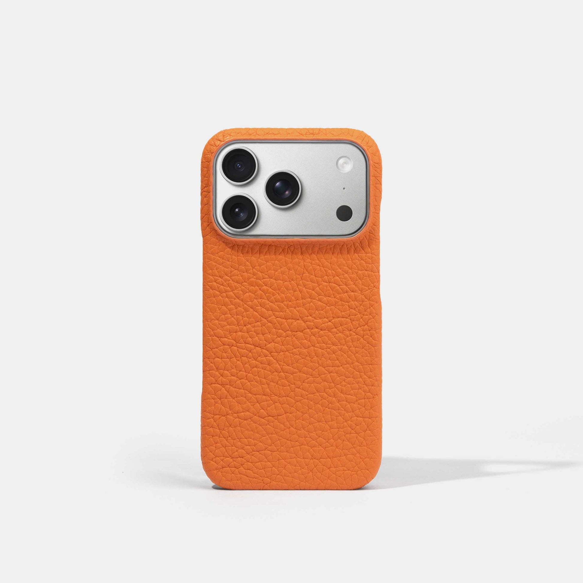 Orange Epsom Calf Phone Case for iPhone 17 Pro