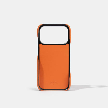 Orange Epsom Calf Phone Case for iPhone 17 Pro Inside