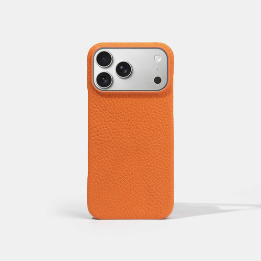 Orange Epsom Calf Phone Case for iPhone 17 Pro Max