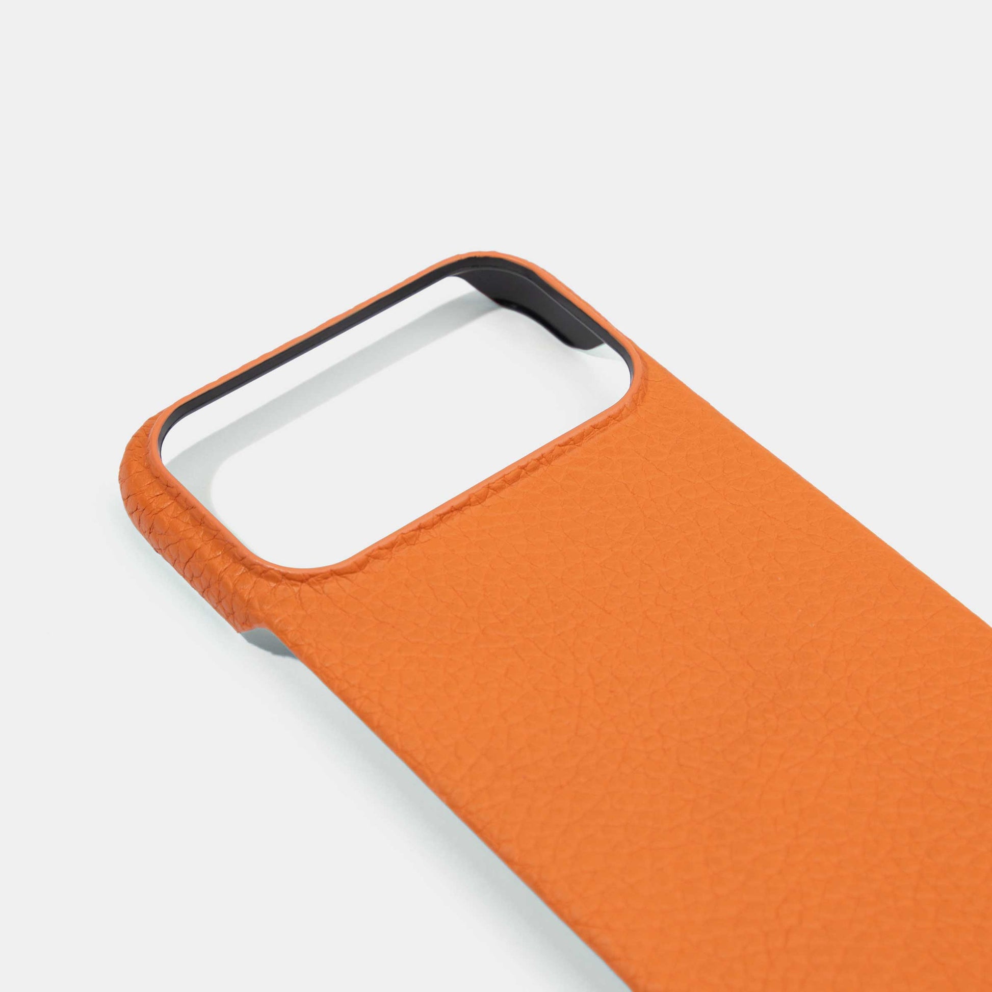 Orange Epsom Calf Phone Case for iPhone 17 Pro Max Back
